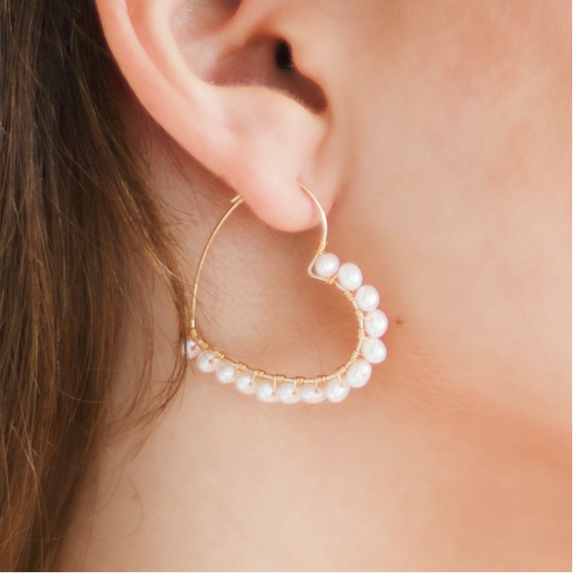 Gold And Pearl Earrings